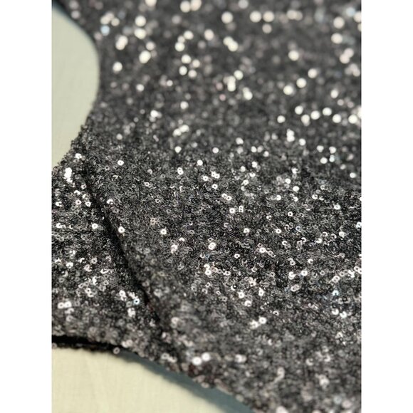 PINKY Size L Bodice Black Chiffon Sleeveless Mini Dress W/ Zipper - Picture 3 of 10